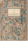22. Band Nr. 78 Hugo v. Hofmannsthal im blau/dunkelgrau/weißen Marmoreinband, Insel-Bücherei - Der Katalog der Sammlung Jenne