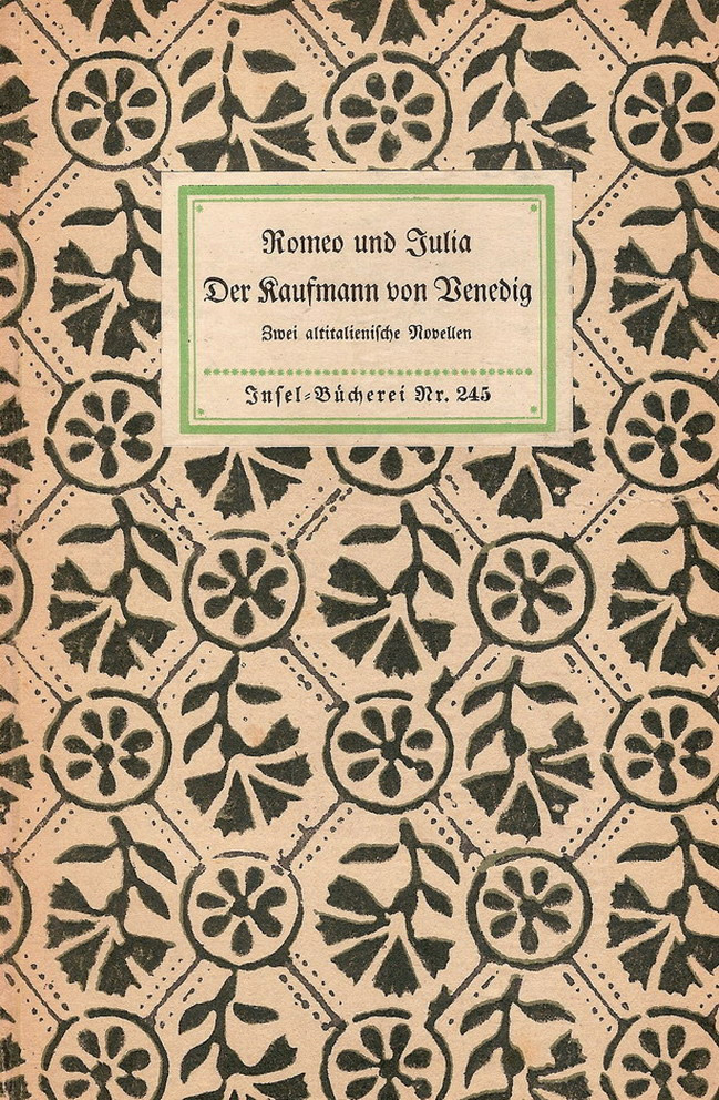 Romeo und Julia, Der Kaufmann von Venedig, Insel-Bücherei Nr. 245, 2.1(1922)
